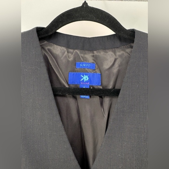 EGARA Mens Wool Dress Vest Sz S Slim Fit 5 Button Gray - Picture 2 of 6